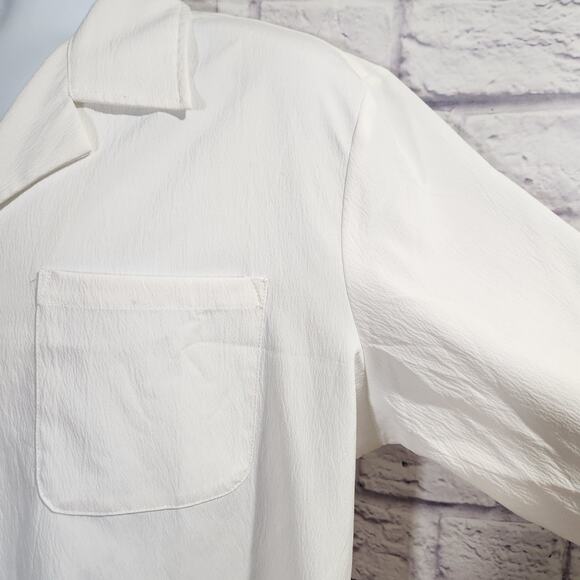 COOFANDY White Button Down Long Sleeves Shirt Large NWOTS Lightweight Soft - Picture 2 of 6